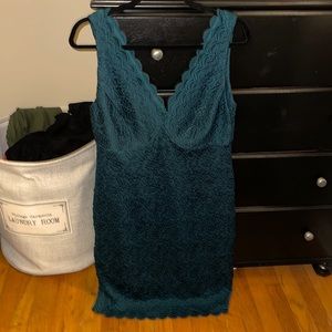 Dark green/blue lace dress